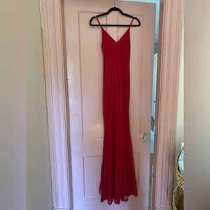 Elegant Red Maxi Dress